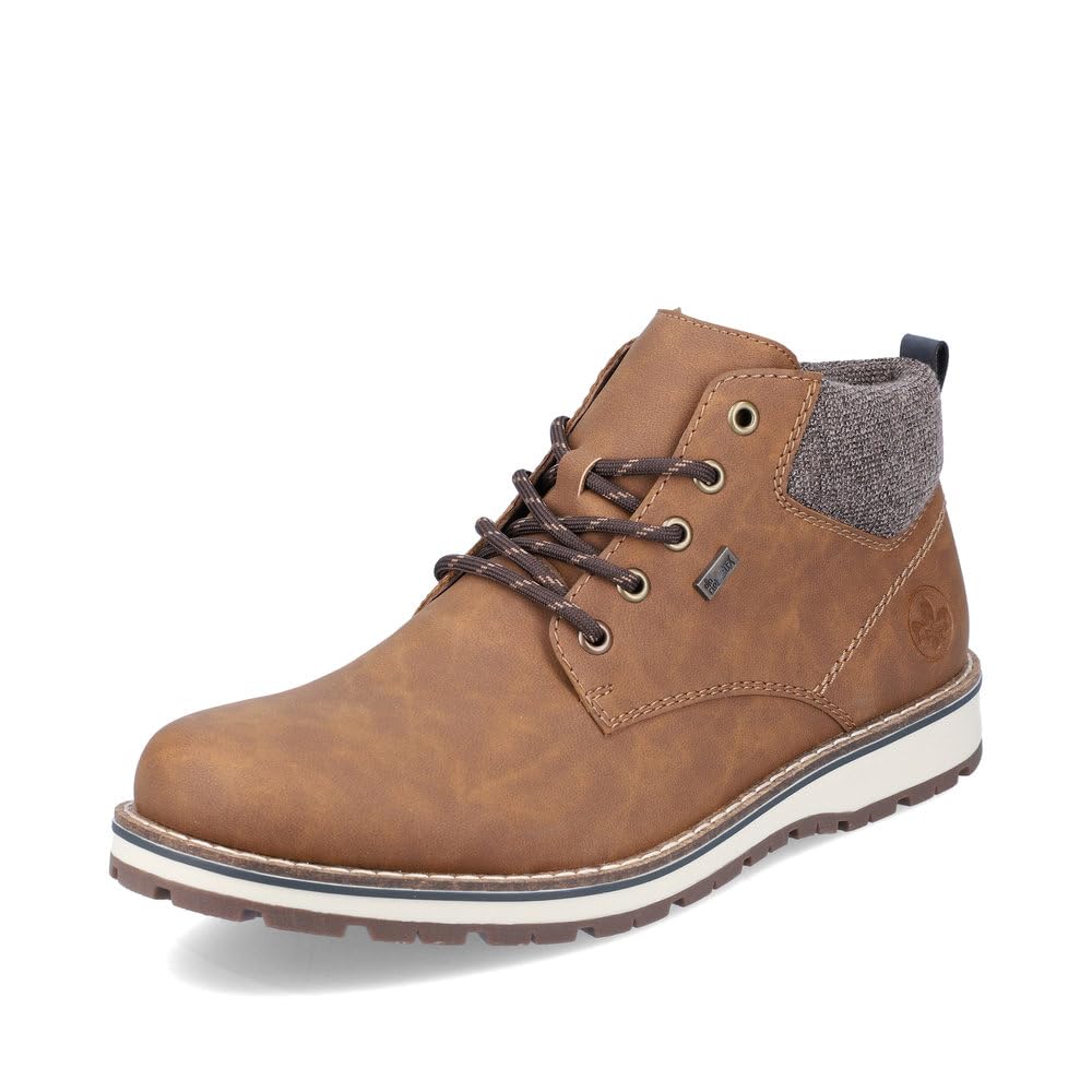 Rieker Men Ankle Boots 38419, Men´s Lace-up Ankle Boot,Water Repellent,riekerTEX,Half-Boot,lace-up Bootie,Transition Shoe,Brown (Braun / 24),47 EU / 12 UK