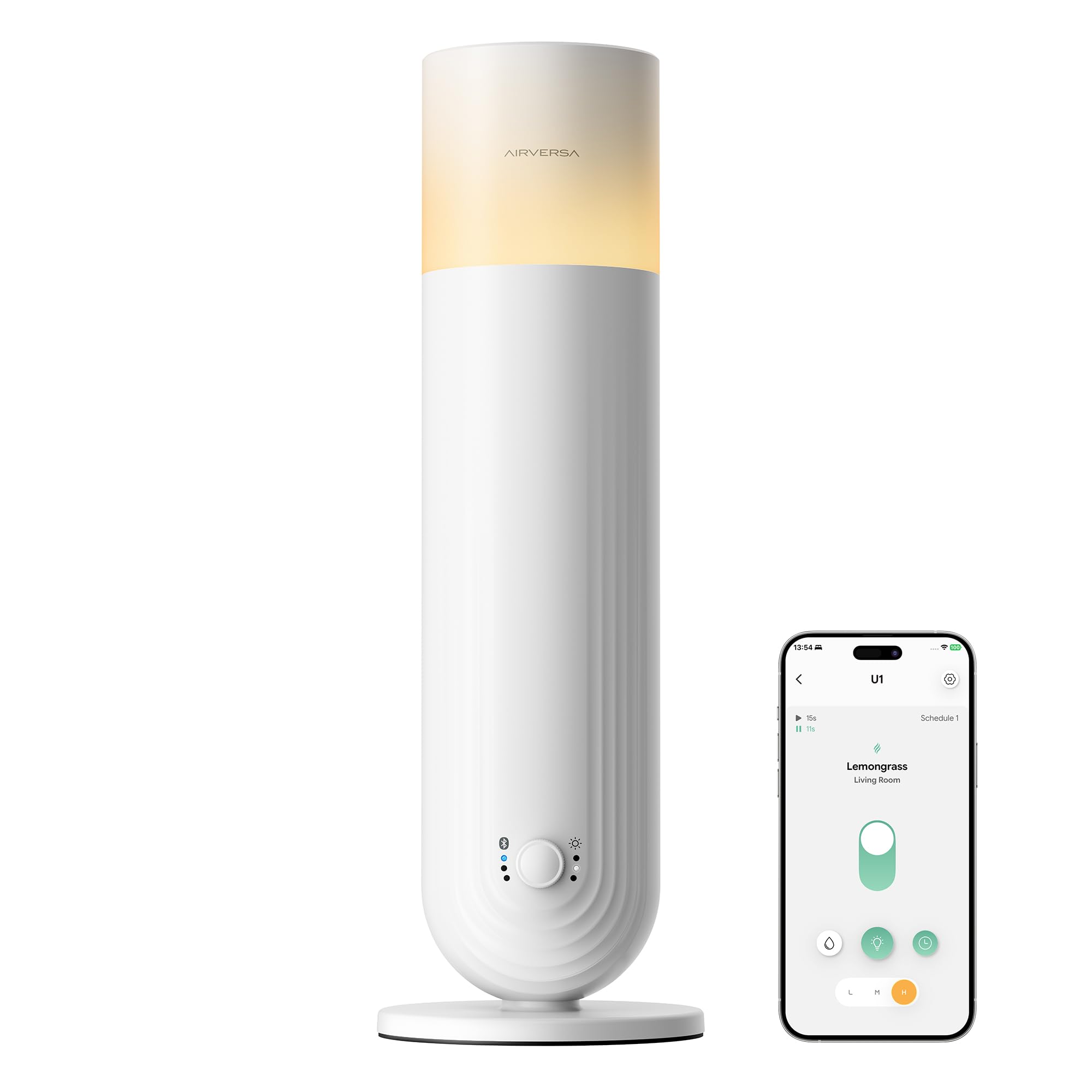 Airversa U1 Smart Hotel Waterless Essential Oil Diffuser for Room, White