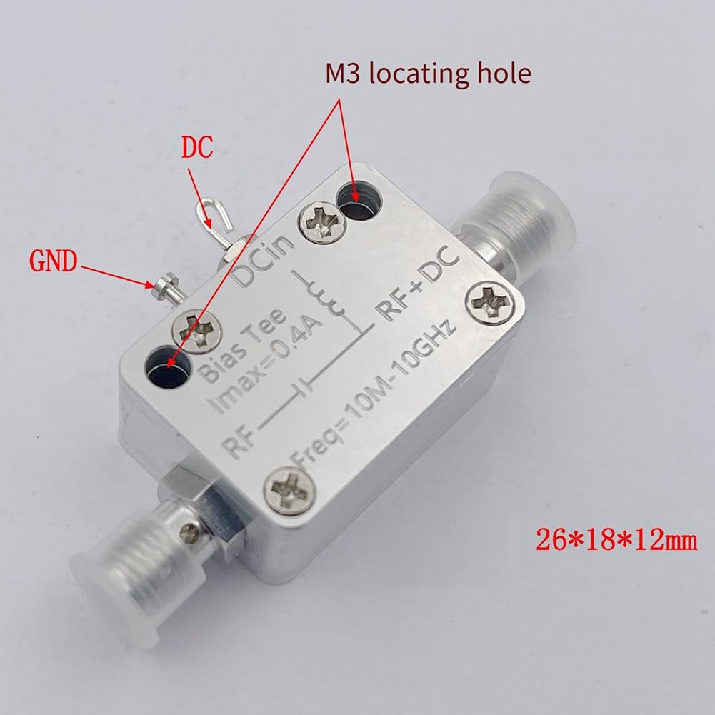 10 MHz-10 Ghz Bias Tee RF DC Block RF Isolateur CoAxial Biaser pour Ham Radio Haut Débit Amplificateur SDR Récepteur BiasTee