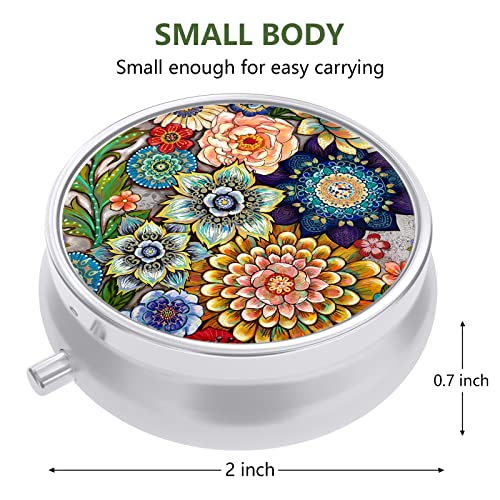 Image of Pill Box, Small Pill Case for Purse & Pocket, Travel Medicine Organizer | Cute Travel Medicine Organizer, Portable Medicine Container Holder to Hold Vitamins, Medication, Fish Oil & Supplement