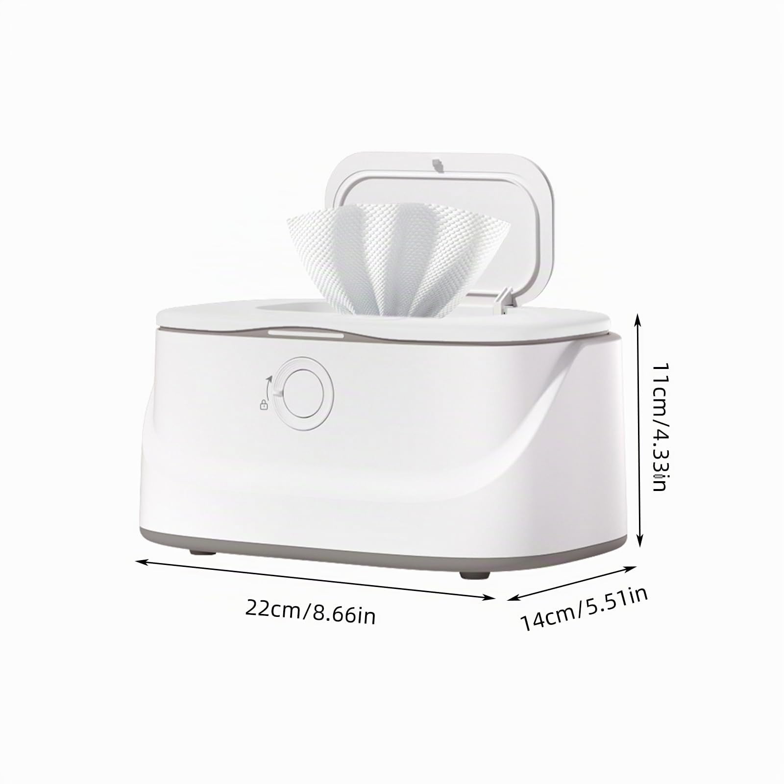 Baby-Feuchttücher-Wärmer,CEIEVER Tragbarer Windel Wipe Warmer Wipes Heizbox mit 3-stufiger Temperatureinstellung Baby Wipe Baby Ｗipes Heizbox Warmer für Home Office Outdoor Use