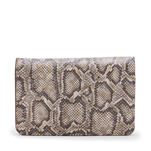 Anne Klein Womens Small Snake Bifold Wallet, Brown Tonal3