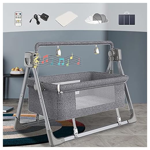 Cuna Para Bebe,columpio bebe,baby rocker,balancin bebe,cuna De Viaje,kit Colecho Universal Cuna,con Balanceo De 5 Velocidades, Música Y Control Remoto,next To Me,para 0-24 meses bebé ( Color : Dark Gr