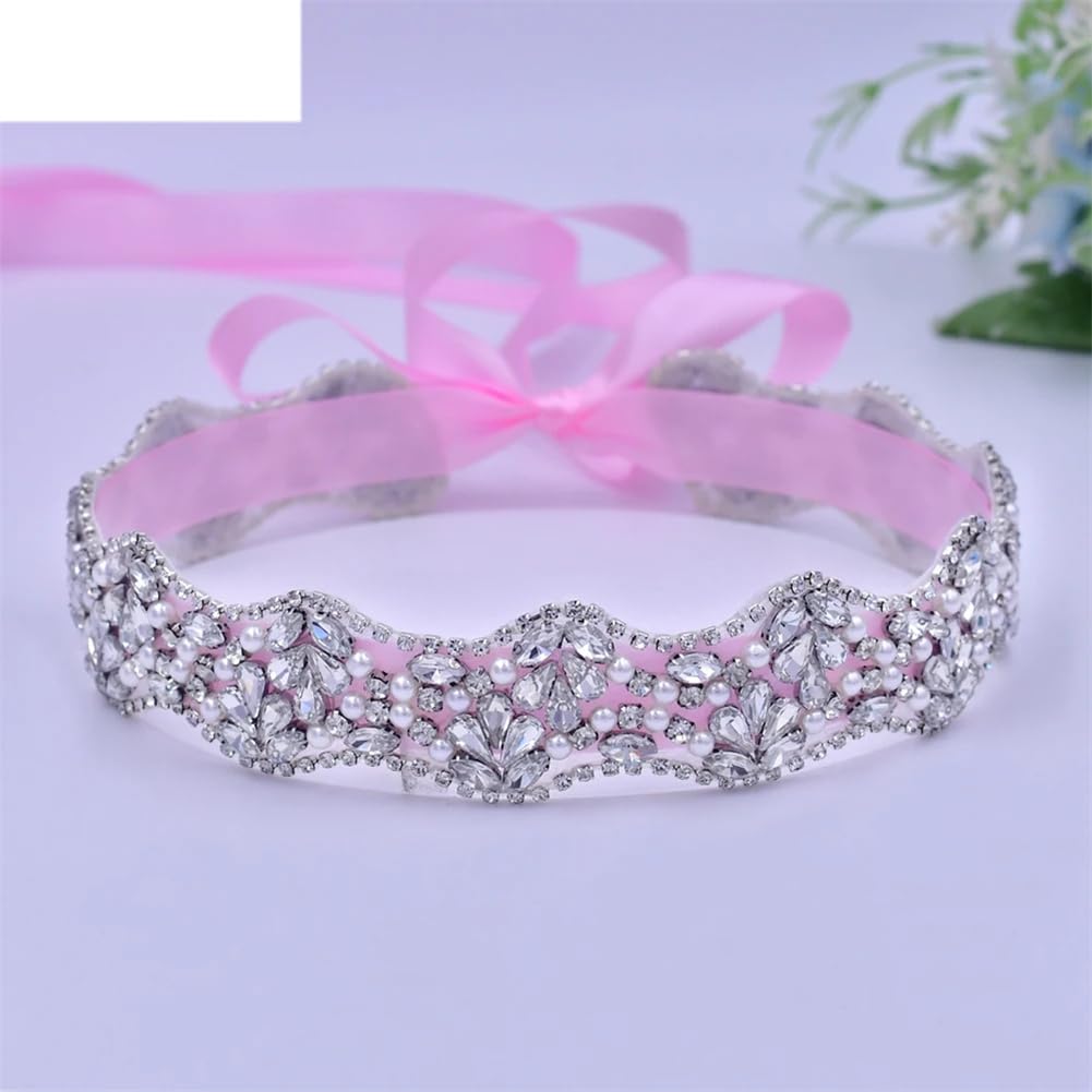 Cintura da sposa per abito da sera da festa accessori argento strass decorativo abito da donna