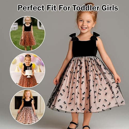 Toddler Girls Velvet Dress Tulle Butterfly Festival Birthday Party Little Girls Fall Winter Dresses 2-8 Years4