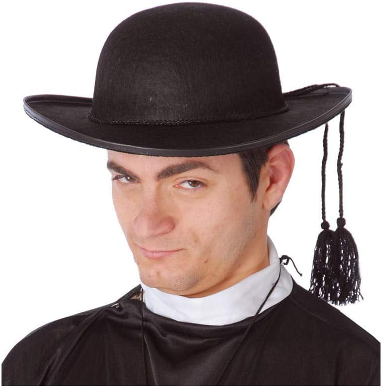 Horror-Shop Priest hat with cord
