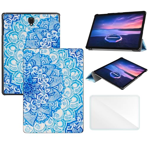 Tri-Fold Case Compatible with Samsung Galaxy Tab S4 10.5 inch Tablet SM-T830/T835/T837 (2018 Released), Includes a Screen Protector - Premium PU Leather Tri-Fold Cover with Auto Sleep/Wake