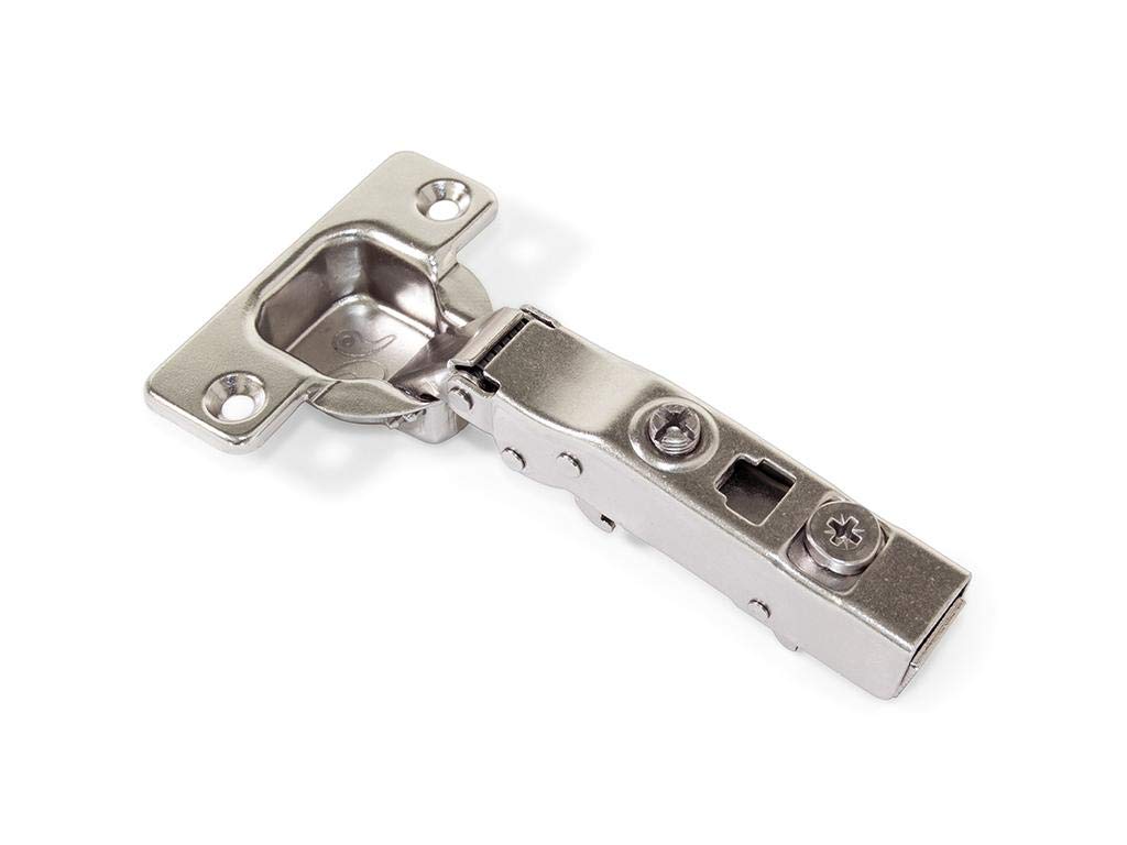 Emuca Nickel Plated X91 Straight Neck Furniture Soft Hinge Supplied With Quick Release Base