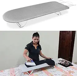 Tabua Mesa Passar Roupa Portátil Dobrável Cama C/Porta Ferro Marca SmartAço