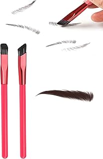 2Pcs Multi Function Eyebrow Brush,Realistic Brow Brush Angled 4D Hair Stroke Eyebrow Brushes,Eye Brow Eyeshadow Concealer Makeup Brush Beauty Tool