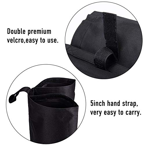 Canopy Weights Sand Bags Set of 4, Leg Weights Bags for Pop Up Canopy Patio Canopy Industrial Grade Weights Bags Trampoline Tent Canopy Weights Patio Canopy Tent Weight Bags Without Sand