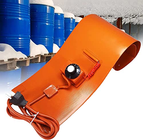 YQCXG Calentador de Tambor Calentador de Tambor de Aceite con Controlador de Temperatura, Banda calefactora de Cubo de Silicona Reforzada con termostato Ajustable de 30 a 150 ℃, para Tan