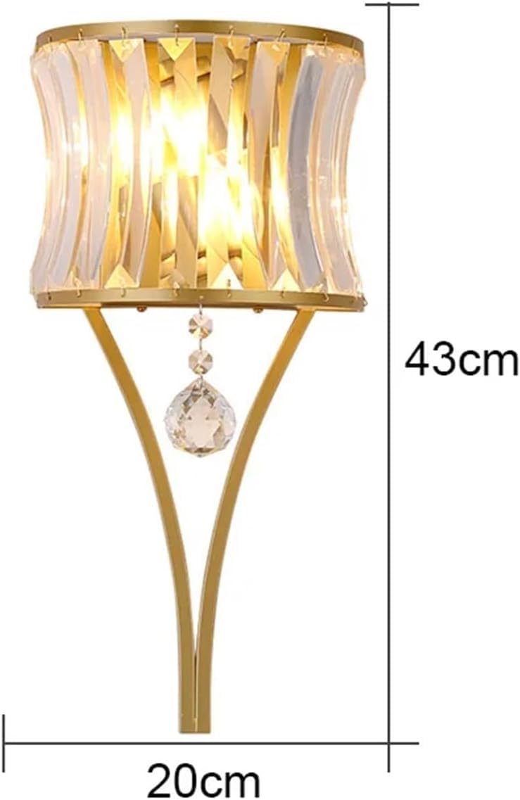 Lámpara LED de pared de lujo para Sala de estar, para dormitorio, mesita de Noche, Villa, Fondo y pasillo, accesorios de iluminación compatibles con El hogar