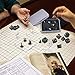 SIQUK Metal Polyhedral Dice Shiny Black Body and Dark Green Numbers Zinc Alloy Dice with Metal Case