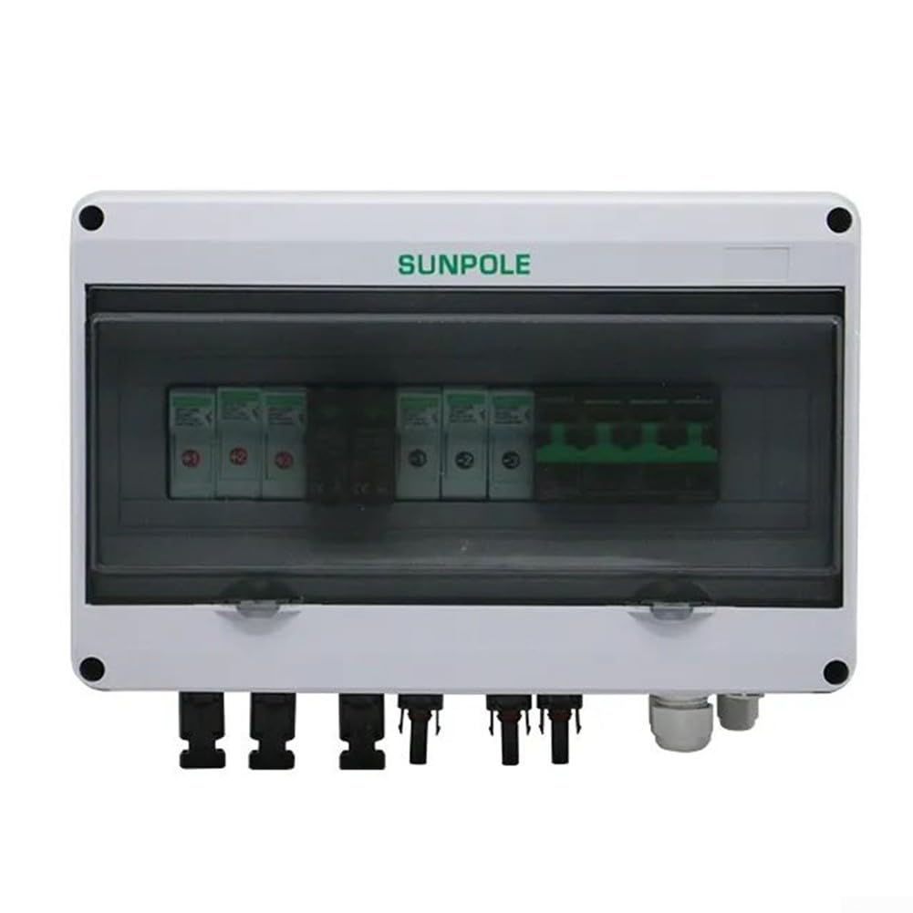 Solar PV Combiner Box, 1000V 3 In 1 Out Solar Photovoltaic Array 3 String Solar PV Combiner Box Wire-Not waterproof type