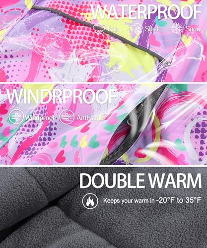 Hiheart Boys Girls Winter Ski Jacket & Pants Set 2-Piece Snowsuit3