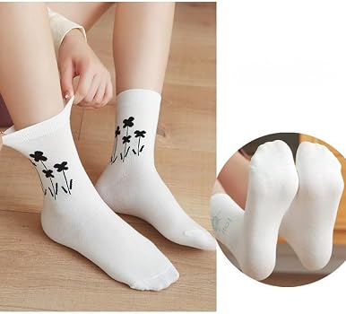 5 Paar Damen Cartoon Socken Mit Kapybara Stickerei – Knöchelhoch, Bequem Aus Baumwolle