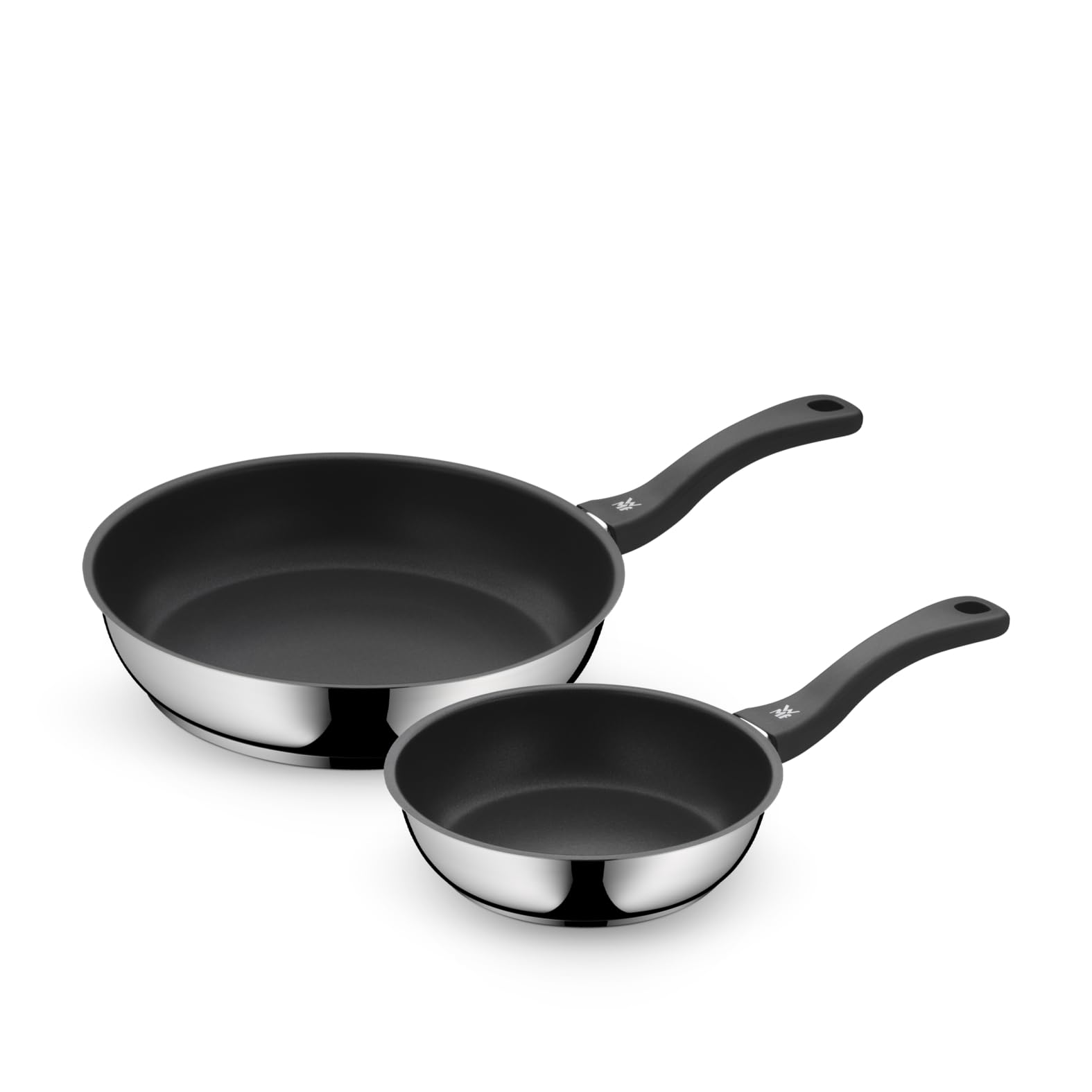 WMF Devil Pfannenset Induktion 2-teilig – Bratpfannen 20, 28 cm – Edelstahl Cromargan Antihaft Pfannen Set, beschichtet, spülmaschinengeeignet, backofenfest, hitzebeständig und kratzfest