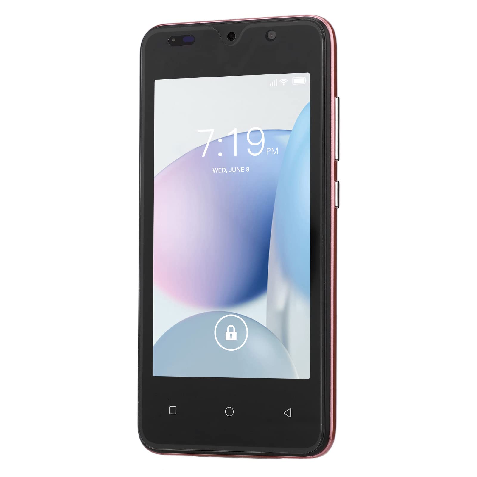 Cell Phone 2GB RAM Dual Card Dual Standby 2MP Front Camera 2800mAh 32GB ROM 4.66in Office Smartphone (Rose Gold)