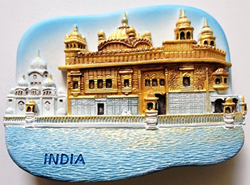 The Golden Temple (Harmandir Sahib) Amritsar INDIA Resin 3D fridge Refrigerator Thai Magnet Hand Made Craft.
