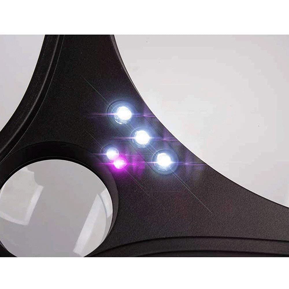 Lente di ingrandimento illuminata con Luce ad Alta Potenza 10x Rilevatore di Lettura Portatile per Anziani Identificazione Lente di ingrandimento Grande
