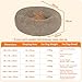 HMTOPE Orthopädisches Hundebett rund Hundekissen Hundesofa Katzenbett Donut Kuscheliges Hundekorb Waschbar, 60 cm Ø, Kamelbraun
