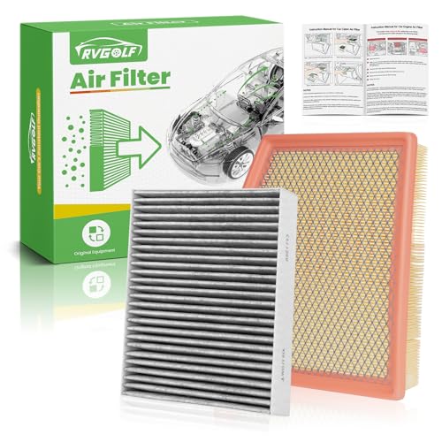 Image of Engine+Cabin Air Filter Fit for 2021-2026 Grand Caravan V6 (3.6L Gas) | 2017-2026 Pacifica V6 (3.6L Flex /Gas), All Not For Hybird, 2Pcs, CA12091, 68214516AA, 99% Filtration Efficiency, Easy Install