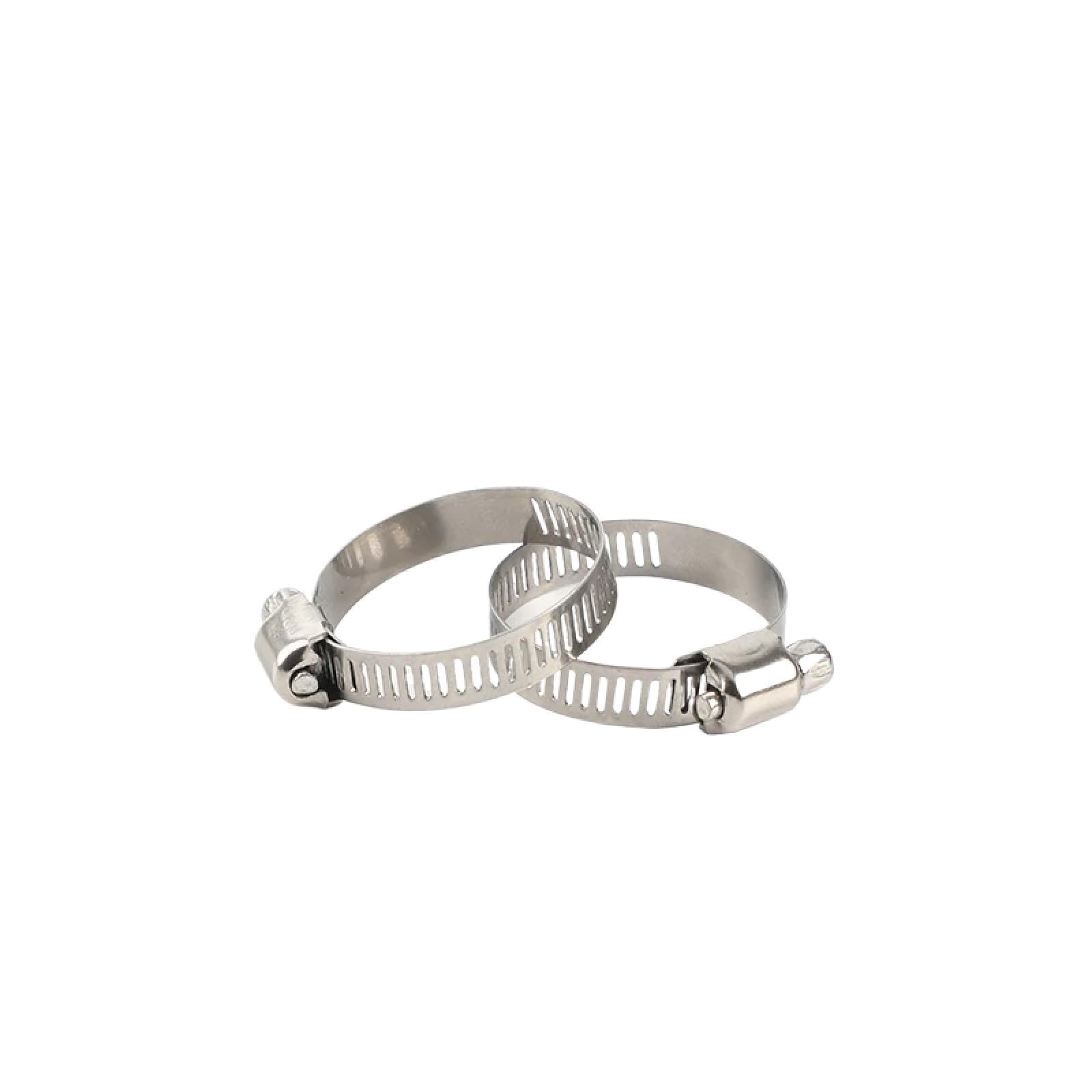 Abrazadera de manguera de acero inoxidable ajustable, 10 unidades, para línea de combustible, tamaño de tornillo sin fin, 19-29 mm (19-29 mm/100 unidades)