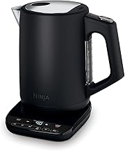Ninja Perfect Temperature Kettle, 1.7 L, LED Display, Kettle with Pressure Boil Function and Various Temperature Settings, Matte Black KT200EU