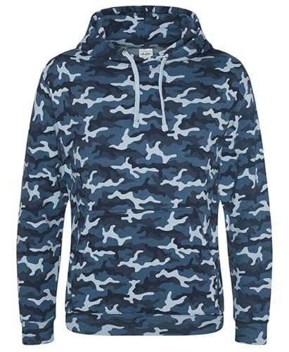 AWDis Just Hoods JH014 Camouflage Capuchon - Blauw Camouflage - L