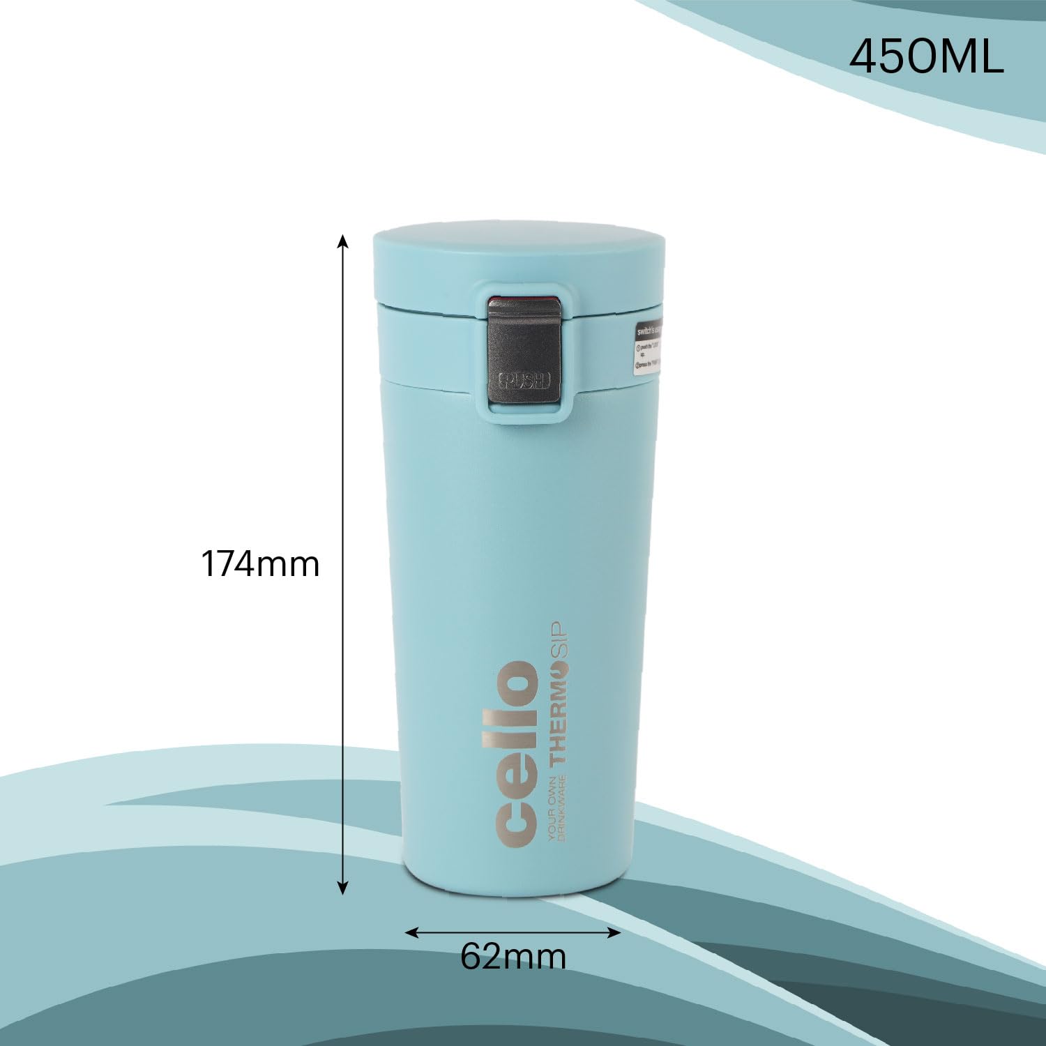 Cello Duro Café Stainless Steel Flask - Hot & Cold -7