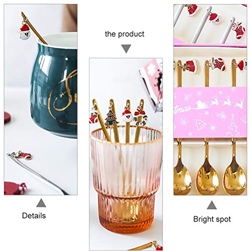 6 unidades colheres de café para misturar colheres para misturar colheres de aço inoxidável