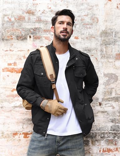Image of TACVASEN Men's Lightweight Military Cotton Jacket Casual Windbreaker Coat