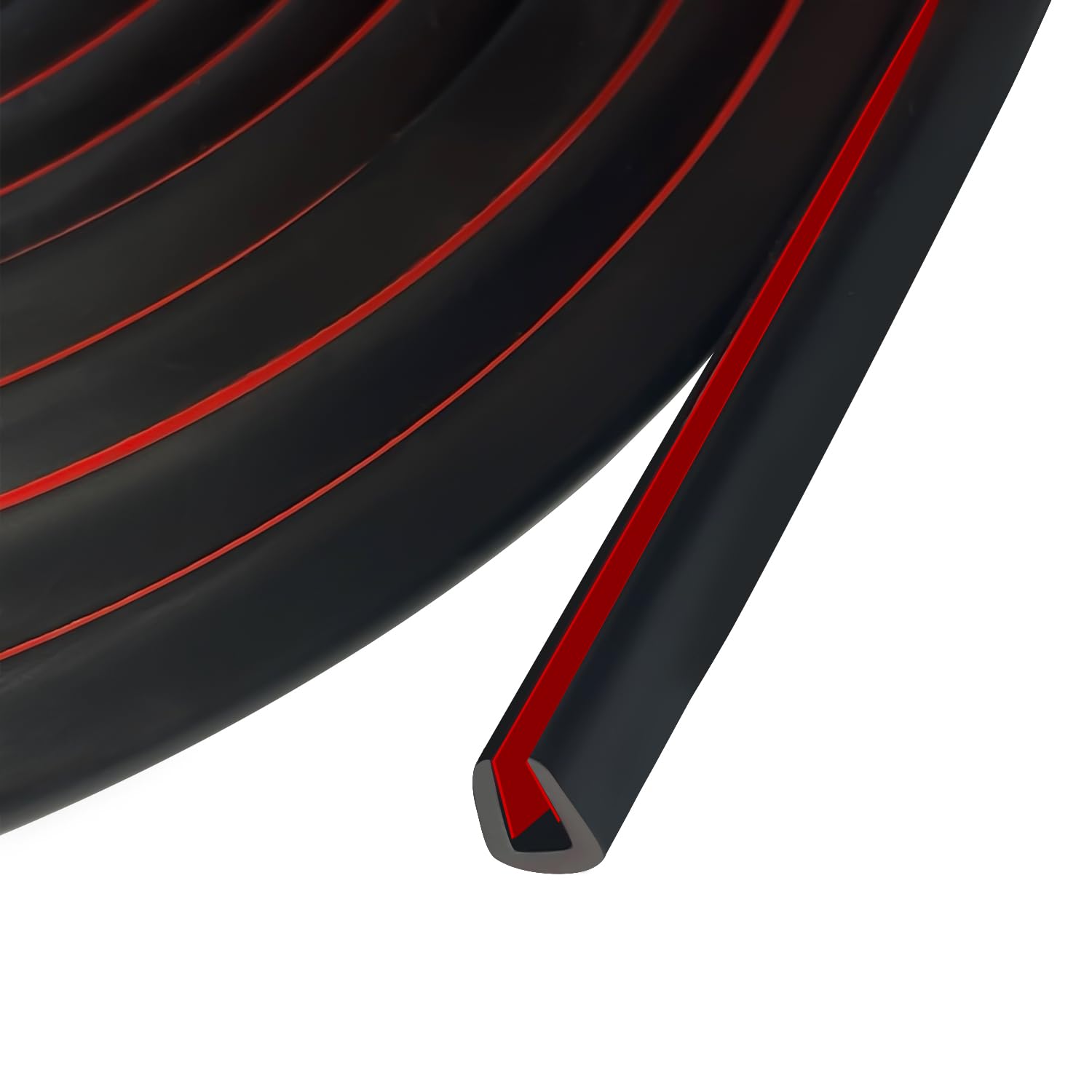 Rubber Edge Trim, 1/8" (3mm) Edge Trim, Flexible Self Adhesive U Channel Edge Protector for Glass, Mirror, Plywood, Steel Panel Sharp Edges, U Shaped Peel and Stick Trim, Black, Length 3m(10Ft)