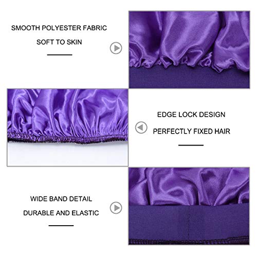Kids Hair Bonnet For Sleeping - 3 Pieces Soft Silk Satin Bonnet With Elastic Wide Band Sleeping Cap Night Hair Cap For Girls Toddler Curly Hair #TOP1