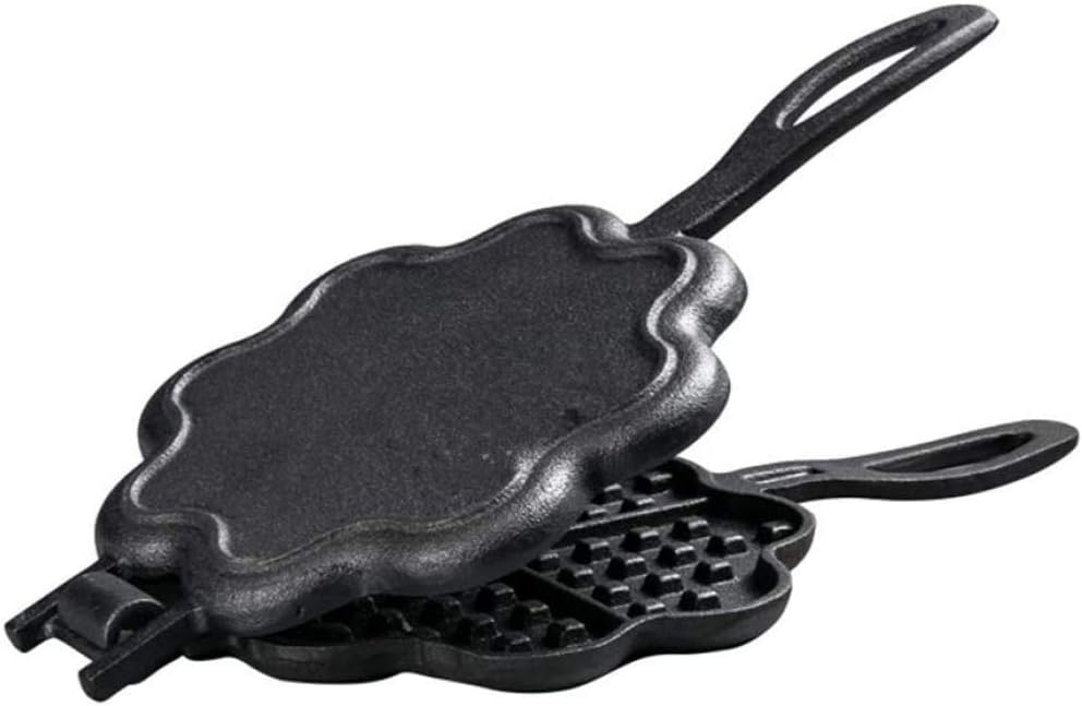 Waffle Pot Heart-Shaped cast Iron, Waffle Baking Pot, no Stickiness, no Fume, Thickening, Suitable for Cakes, Waffles