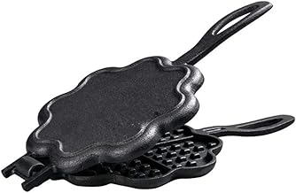 Waffle Pot de ferro fundido em forma de coração, waffle, sem aderência, sem fumaça, espessamento, adequado para bolos, waffles