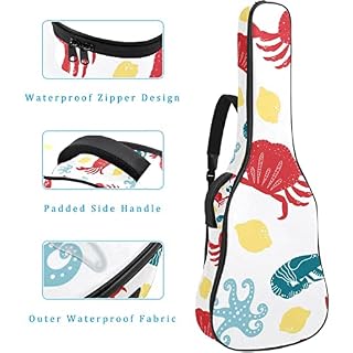 Étui de protection rembourré pour guitare classique acoustique Motif crabe et écrevisses, Multicolore 01., 42.9×16.9×4.7… - Les Beatles, Paul McCartney, John Lennon, RIngo Starr, George Harrison Étui de protection rembourré pour guitare classique acoustique Motif crabe et écrevisses, Multicolore 01., 42.9x16.9x4.7… – Image 4