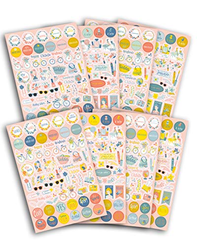 Toga 500 stickers d'organisation Oh La La, Multicolore, non applicable