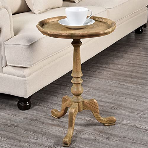 Table d'appoint ronde petite table basse de chevet rétro de chambre et bureau d'angle
