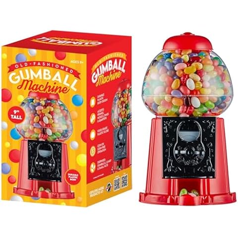 Tradeopia 9" Gumball Machine for Kids and Adults - Plastic, Old Fashioned Gumball Machine, Enjoyable Gift for Any Occasion (Gumballs Not Included) Cover