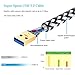 Besgoods Male to Male USB 3.0 Cable, 2-Pack 3FT/1M Short Braided USB Type A to A Cable Cord for Data Transfer, DVD Player, Laptop Cooler and More, White