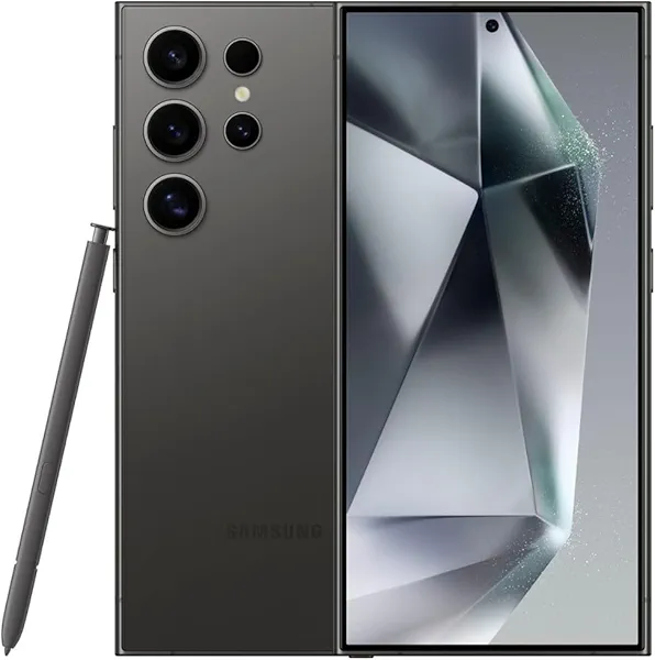 SAMSUNG Galaxy S24 Ultra Cell Phone, 256GB AI Smartphone, Unlocked Android, 200MP, 100x Zoom Cameras, Long Battery Life, S Pen, Global Version, 2024 - Titanium Black (Renewed)