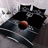 Premium Material: The twin comforter set is crafted from premium cotton & tencel – super breathable, soft and cosy.What make basketball twin bedding set special: tencel, different from polyester, is environmental as soft as cotton and easier to absor...