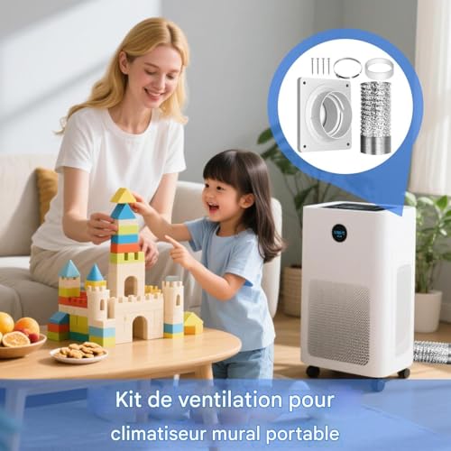 Kit évacuation climatiseur portable pour bloquer la chaleur extérieure - 2