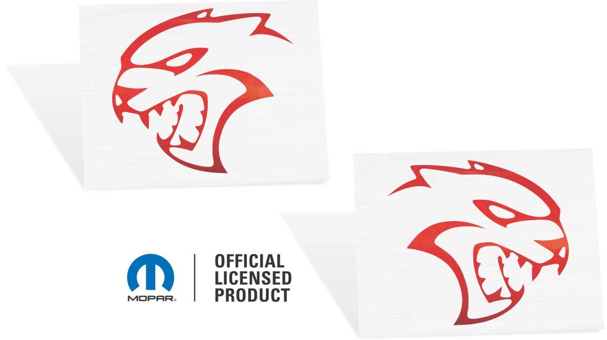 Reflective ConceptsHellcat Emblem Overlay Decal Stickers - 20-23 Charger SRT Hellcat - (Color: Reflective Red)
