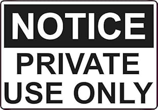 StickerTalk Private Use Only Magnet, 5 inches by 3.5 inches