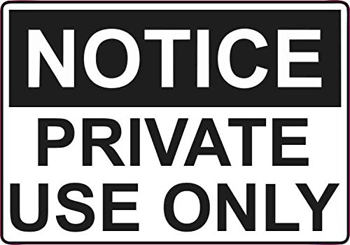StickerTalk Private Use Only Magnet, 5 inches by 3.5 inches
