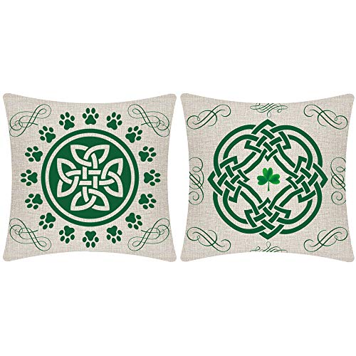 Hysunland st patricks day spring pillow covers 18x18 in…