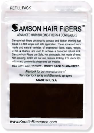 for Thinning Hair - 100% Undetectable Natural Formula - Completely Conceals Hair Loss in Seconds. Covers bald spots. Thicken your hair instantly - 25 Grams Refill (DARK BROWN)